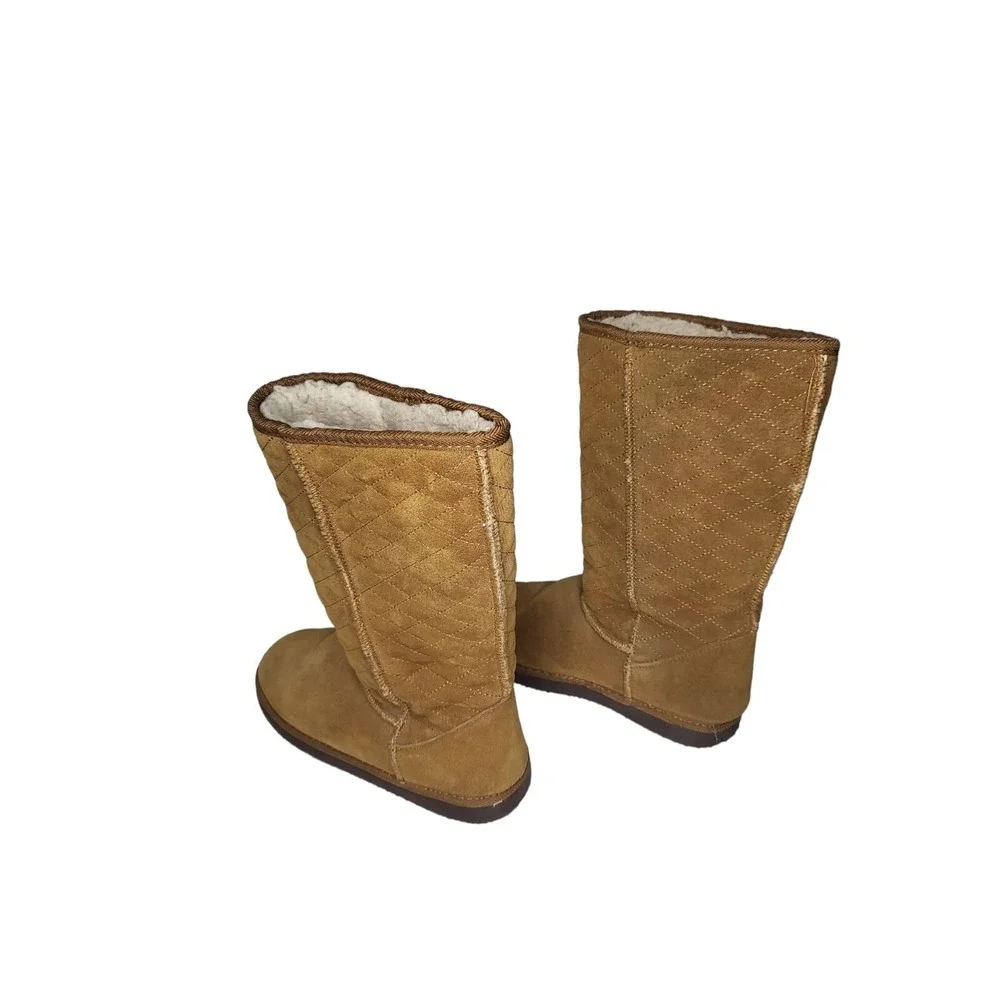 Steve Madden Snow Plowin Boots Women Sz 6 Brown Mid‎ Calf Tall Ski Outerwear